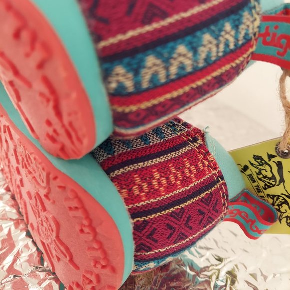 Tigerbear Republik turquoise Aztec tapestry pattern sneakers EUC - Picture 12 of 16